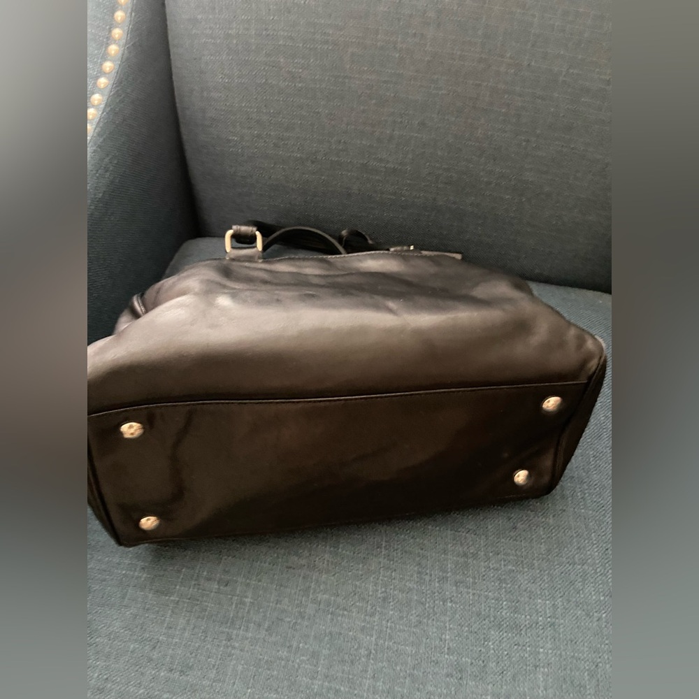 Coach Black Leather Handbag Satchel Silver Hardware - Picture 9 of 16